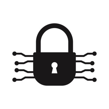  Korumalı bağlantı Glyph vektör simgesi kolayca değiştirilebilir veya düzenlenebilir