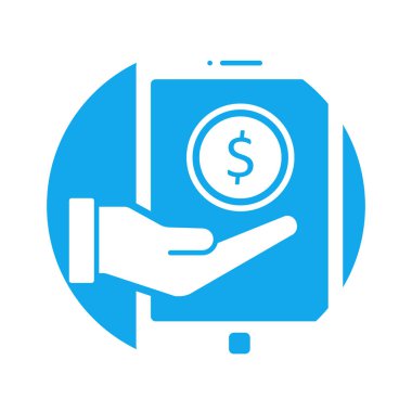 Mobil ödeme Glyph Arkaplan vektör simgesi kolayca düzenleyebilir veya düzenleyebilirsiniz