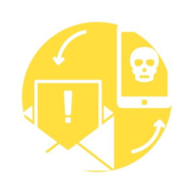 Önemsiz e- posta Glyph Arkaplan vektör simgesi kolayca düzenleyebilir ya da değiştirebilir