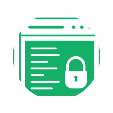 Kilitli web sitesi Glyph Arkaplan vektör simgesi kolayca düzenleyebilir ya da değiştirebilir