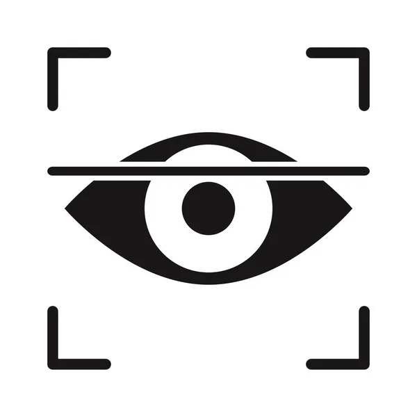 Biometrische Überprüfung Glyphen Vektorsymbol Das Leicht Geändert Oder Bearbeitet Werden — Stockvektor
