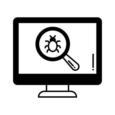 Hata saptama Yarı Glyph vektör simgesi Kolayca düzenleyebilir ya da değiştirebilir