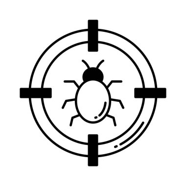 Hata hedefi Yarı Glyph vektör simgesi Kolayca düzenlenebilir ya da düzenlenebilir