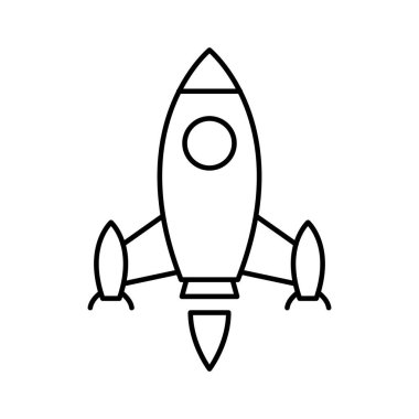 Roket fırlatma çizgisi vektör simgesi kolayca düzenlenebilir ya da değiştirilebilir