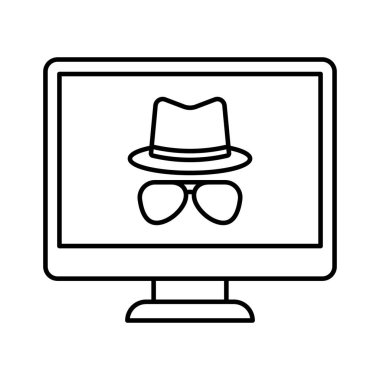 Bilgisayar korsanı satır vektör simgesi kolayca düzenleyebilir ya da değiştirebilir