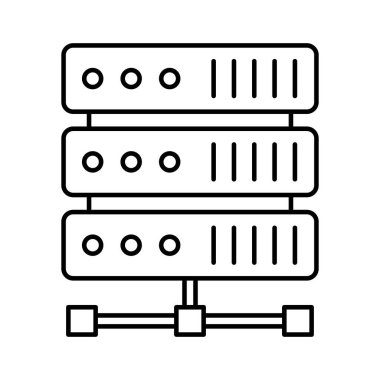 Veri sunucu Satır vektör simgesi kolayca düzenlenebilir ya da değiştirilebilir