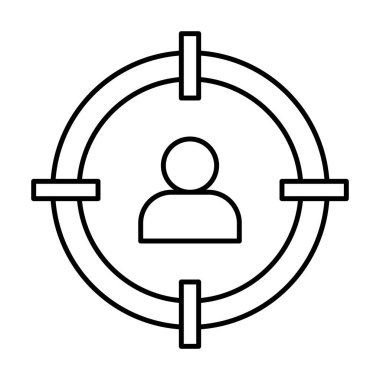 Kolayca düzenleyebilen ve düzenleyebilen hedef izleyici satırı vektör simgesi