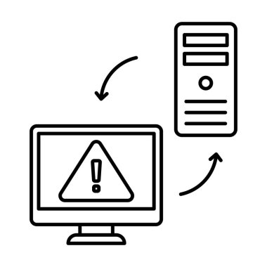 Kolayca düzenleyebilen ve düzenleyebilen kötü amaçlı bağlantı çizgisi vektör simgesi