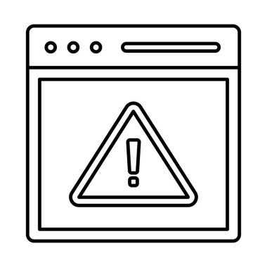  Kolayca değiştirilebilen ya da düzenlenebilen engellenmiş web sitesi çizgisi vektör simgesi