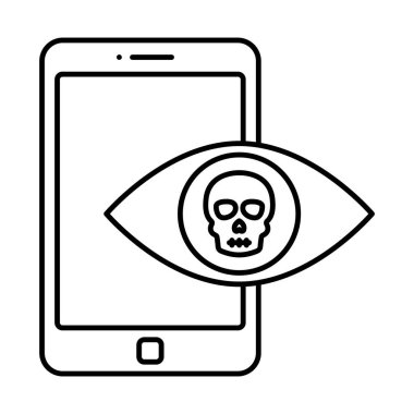 Kolayca değiştirebilen veya düzenleyebilen kötü niyetli uygulama satırı vektör simgesi