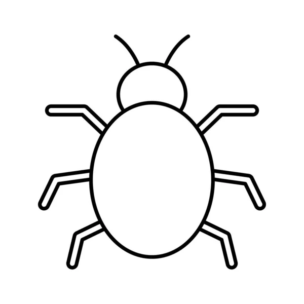 Bug Line Vector Icon Which Can Easily Modify Edit — Stock Vector