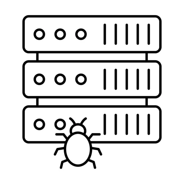 Dados Corrompidos Ícone Vetor Linha Que Pode Facilmente Modificar Editar — Vetor de Stock
