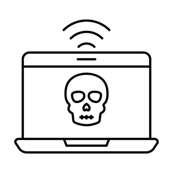 Fraude Internet Lijn Vector Pictogram Dat Gemakkelijk Kan Wijzigen Bewerken — Stockvector