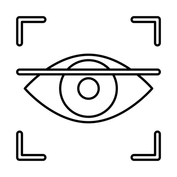 Biometrische Verifizierung Linienvektorsymbol Das Leicht Geändert Oder Bearbeitet Werden Kann — Stockvektor