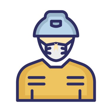 Madenci maskeli Vektör Simgesi Kolayca değiştirebilir ya da düzenleyebilir