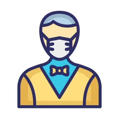 Kahya Takan Maske Vektör Simgesi Kolayca düzenleyebilen