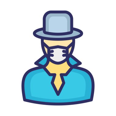 Kolayca düzenleyebilen ve düzenleyebilen Casus Maske Vektör Simgesi