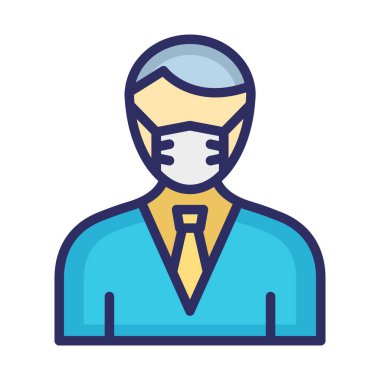 Patron Maskeli Vektör Simgesi Kolayca düzenleyebilen