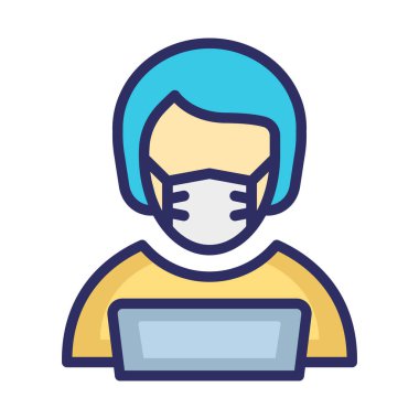 Kamu Sözcüsü Kolayca düzenleyebilen ve düzenleyebilen maskeli Vektör Simgesi