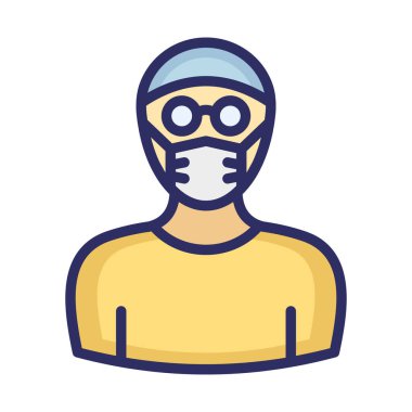 Hacker Maskeli Vektör Simgesi Kolayca düzenleyebilen