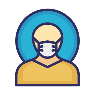 Kolayca değiştirebilen ya da düzenleyebilen Maske Vektör Simgesi Giyme