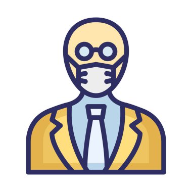 Patron Maskeli Vektör Simgesi Kolayca düzenleyebilen