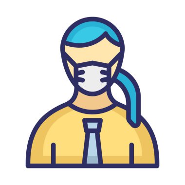 Kolayca değiştirebilen veya düzenleyebilen Maskeli Vektör Simgesi