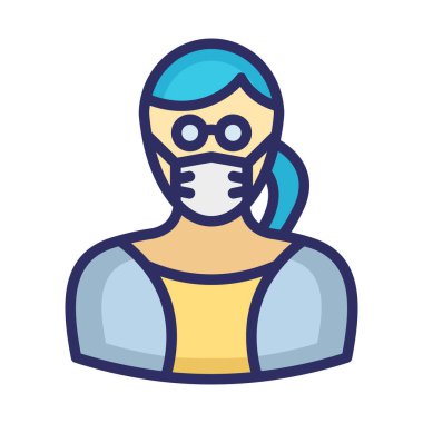 Kolayca değiştirebilen veya düzenleyebilen Maskeli Vektör Simgesi