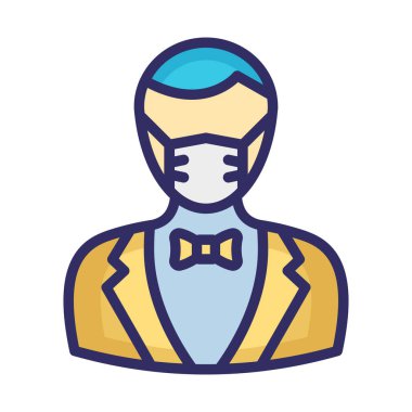 Kahya Takan Maske Vektör Simgesi Kolayca düzenleyebilen