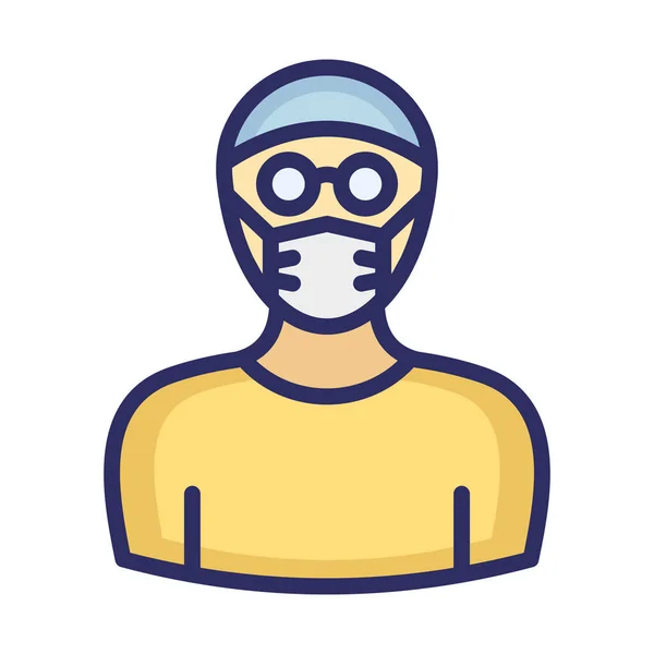 Hacker Wearing Mask Vector Icon Which Can Easily Modify Edit — Stock Vector