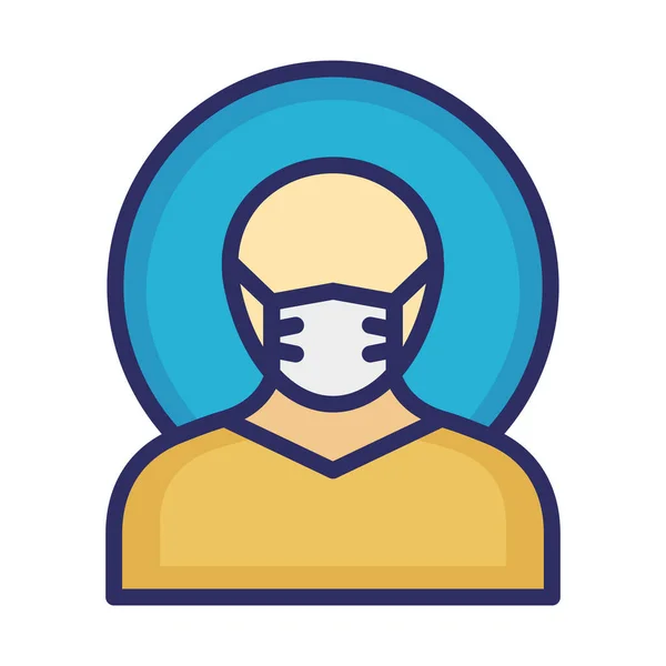 Kolayca Değiştirebilen Düzenleyebilen Maske Vektör Simgesi Giyme — Stok Vektör