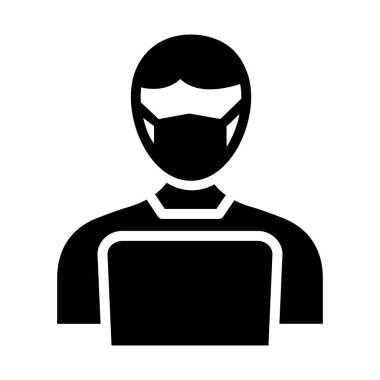 Kamu Sözcüsü Kolayca düzenleyebilen ve düzenleyebilen maskeli Vektör Simgesi