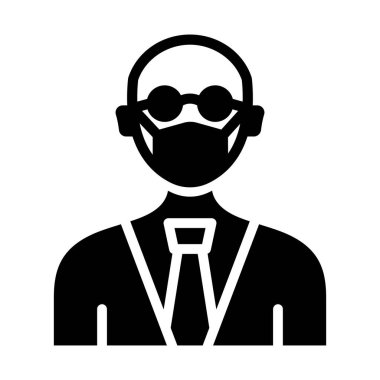 Doktor Takan Maske Vektör Simgesi Kolayca düzenleyebilen