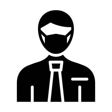 Kolayca değiştirebilen ya da düzenleyebilen Maske Vektör Simgesi Takan