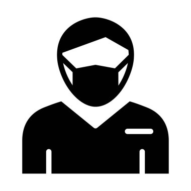 Kolayca düzenleyebilen ve düzenleyebilen Maske Vektör Simgesi Giyen Yönetici