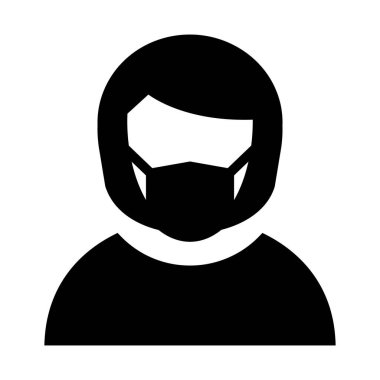 Müşteri Temsilcisi Maskeli Vektör Simgesi Kolayca düzenleyebilen