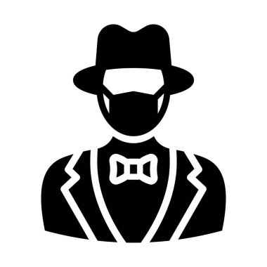 Kolayca düzenleyebilen ve düzenleyebilen Casus Maske Vektör Simgesi