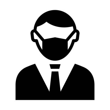 Kolayca değiştirebilen ya da düzenleyebilen Maske Vektör Simgesi Takan