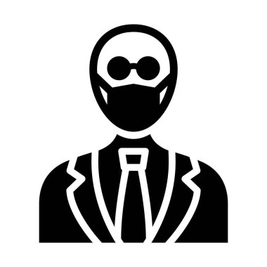 Patron Maskeli Vektör Simgesi Kolayca düzenleyebilen