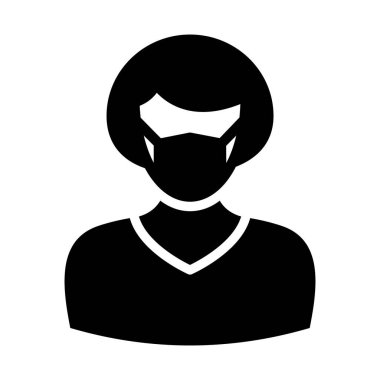 Kolayca düzenleyebilen ve düzenleyebilen Kadın Maskeli Vektör Simgesi