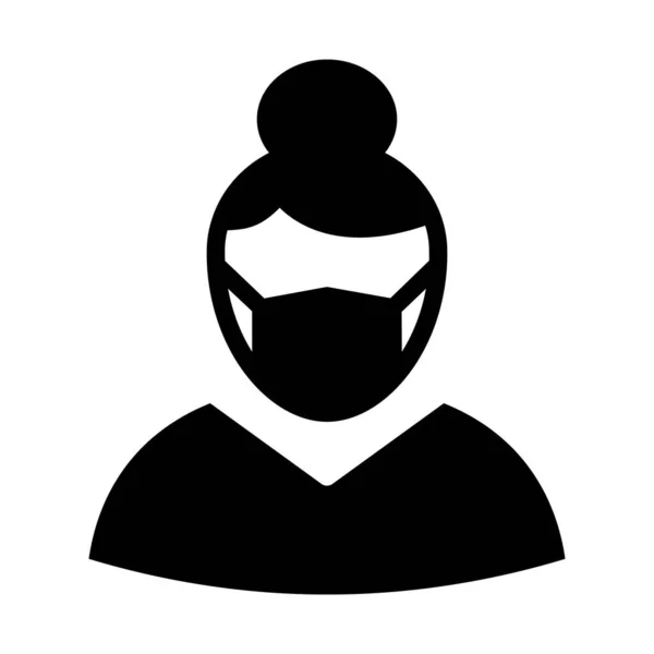 Customer Representative Wearing Mask Vector Icon Which Can Easily Modify — Stock Vector