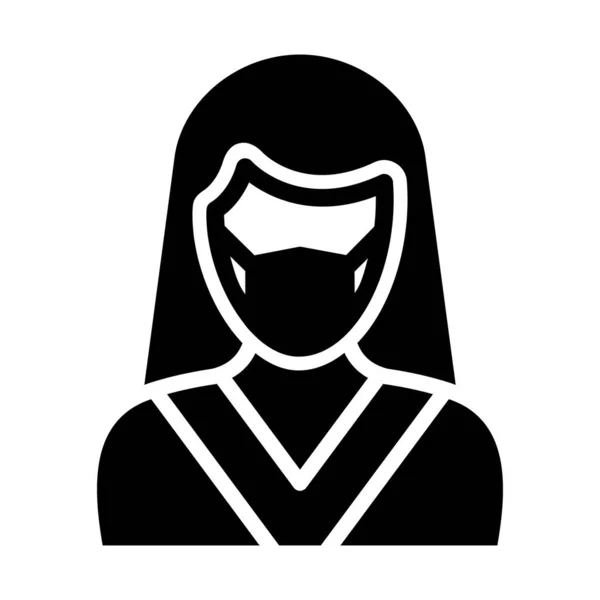 Cashier Wearing Mask Vector Icon Which Can Easily Modify Edit — Stock Vector