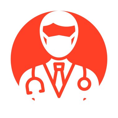 Doktor Takan Maske Vektör Simgesi Kolayca düzenleyebilen