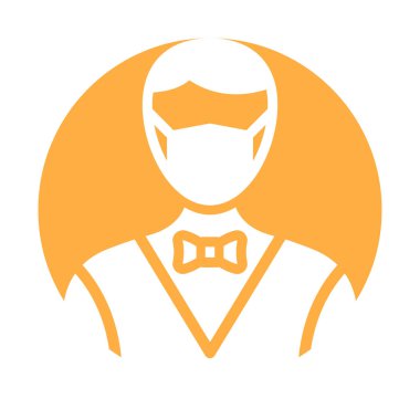 Kahya Takan Maske Vektör Simgesi Kolayca düzenleyebilen