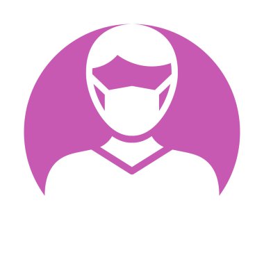 Genç Çocuk Maskeli Vektör Simgesi Kolayca değiştirebilir ya da düzenleyebilir