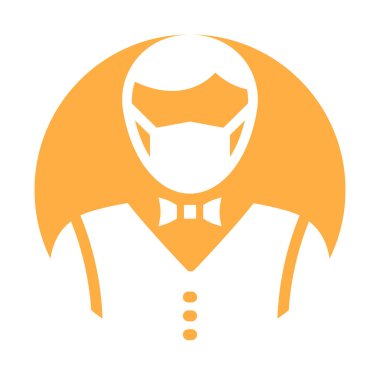 Garson Maskeli Vektör Simgesi Kolayca düzenleyebilen