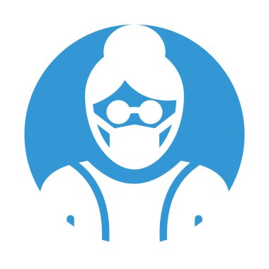 Kolayca düzenleyebilen ve düzenleyebilen Kadın Maskeli Vektör Simgesi