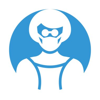 Kolayca düzenleyebilen ve düzenleyebilen Maske Vektör Simgesi Giyen Yönetici