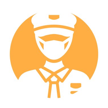 Çavuş Maskeli Vektör Simgesi Kolayca değiştirilebilir veya düzenlenebilir