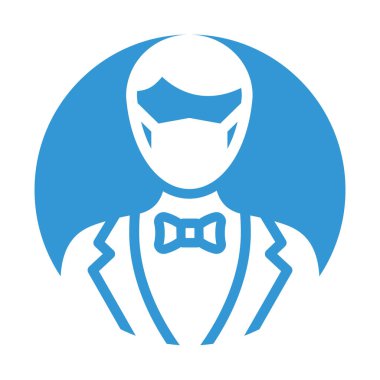 Garson Maskeli Vektör Simgesi Kolayca düzenleyebilen